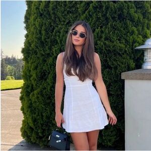 NEW NWT Reformation Holt Linen Dress in White